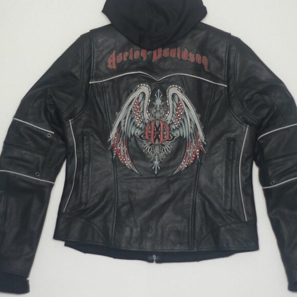 Harley-Davidson Jackets & Blazers - Harley Davidson Women's ROAD ANGEL 3 in 1 Black Leather Jacket Small NWOT‌‌